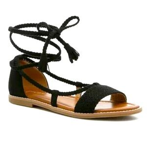 Crown Vintage Sandals, Women's sz 6.5, black lace up